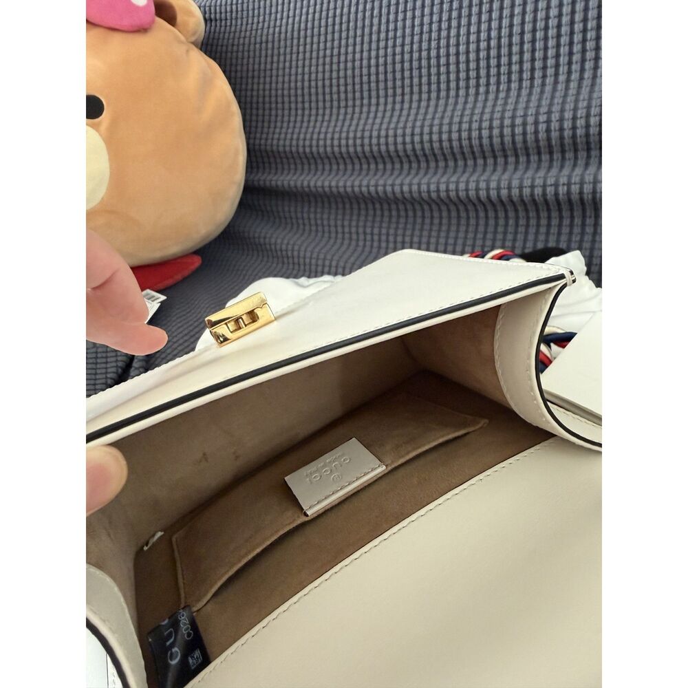 Gucci Mini Sylvie - Top Handle Bag White Calfskin - w/Dust Bag - Picture 5 of 8